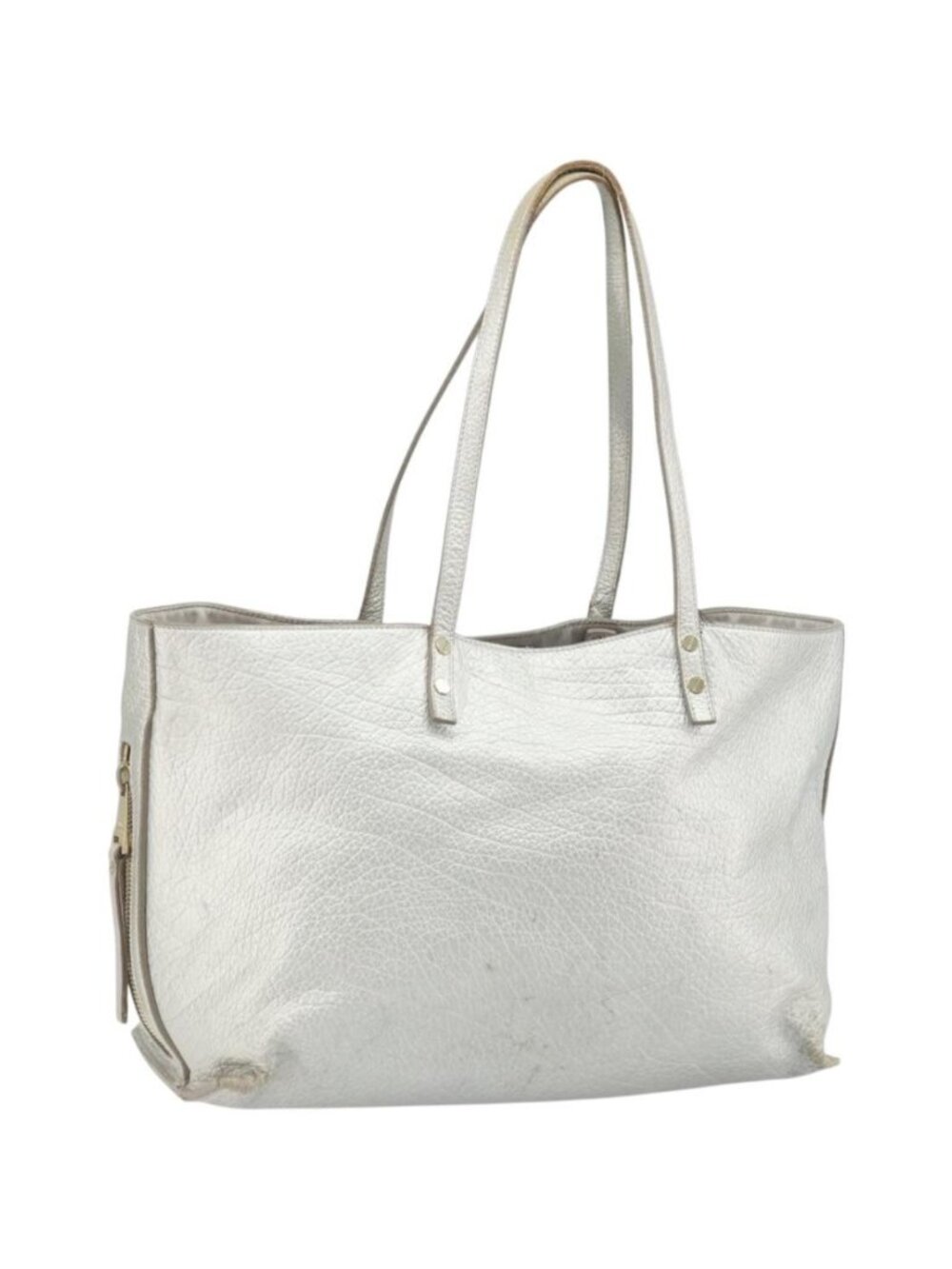 Chloe Tote Bag Leather Silver